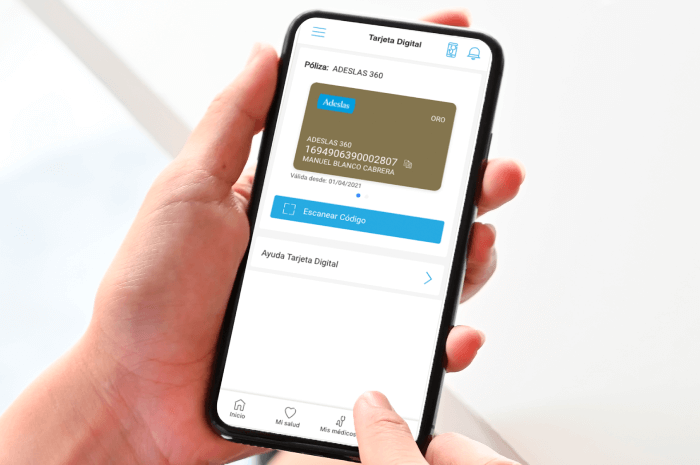 Tarjeta digital Adeslas