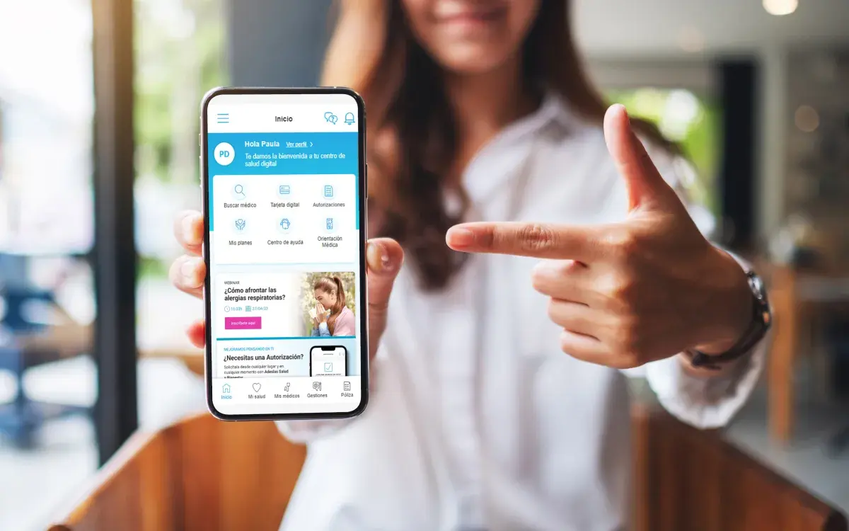 Servicios digitales de salud en la app de Adeslas